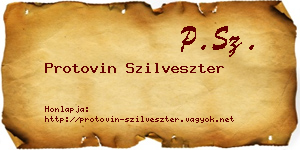 Protovin Szilveszter névjegykártya