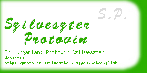 szilveszter protovin business card